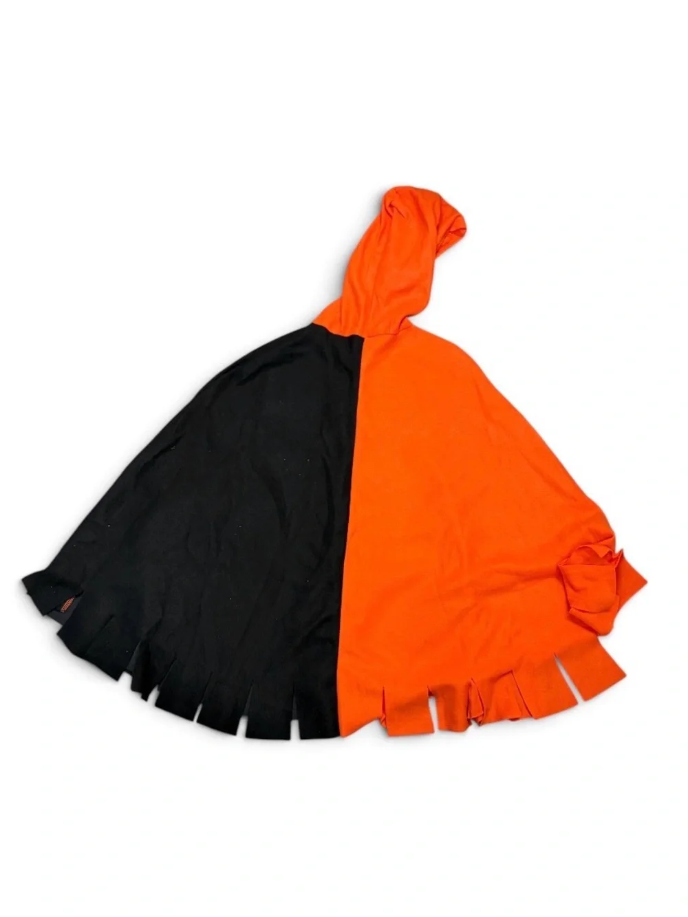 Halloween Pumpkin Hooded Cape Jacket - Orange and Black